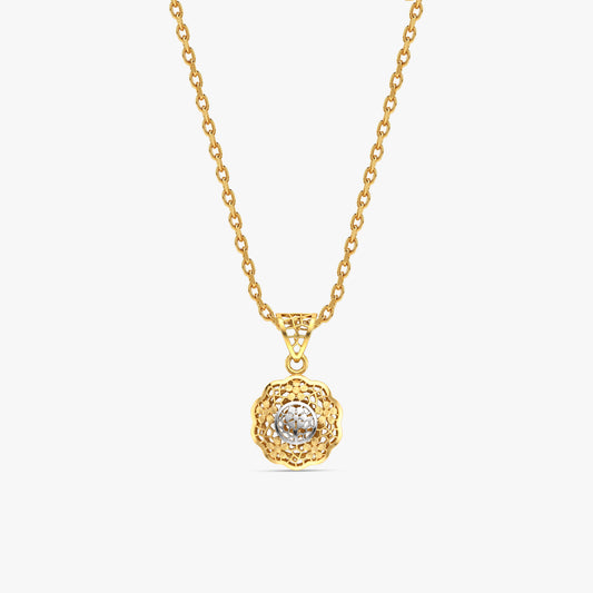 Dual Tone Berenice Filigree Pendant