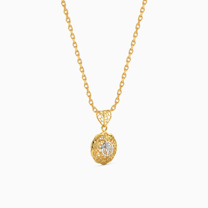 Dual Tone Berenice Filigree Pendant