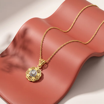 Dual Tone Berenice Filigree Pendant