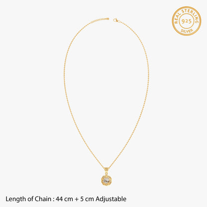 Dual Tone Berenice Filigree Pendant