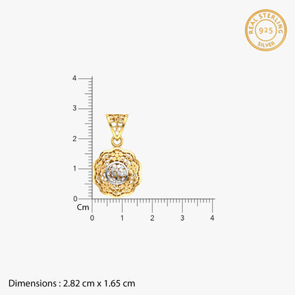 Dual Tone Berenice Filigree Pendant