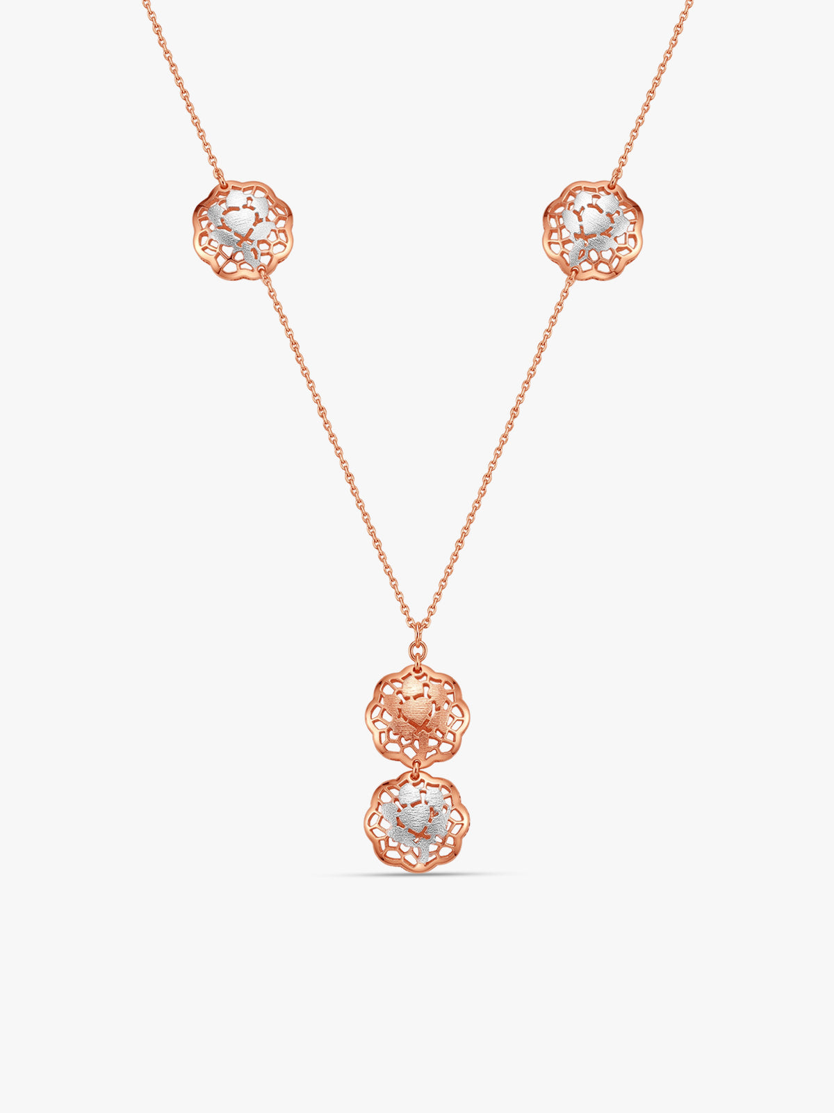 Dual Tone Aeterna Silver Necklace