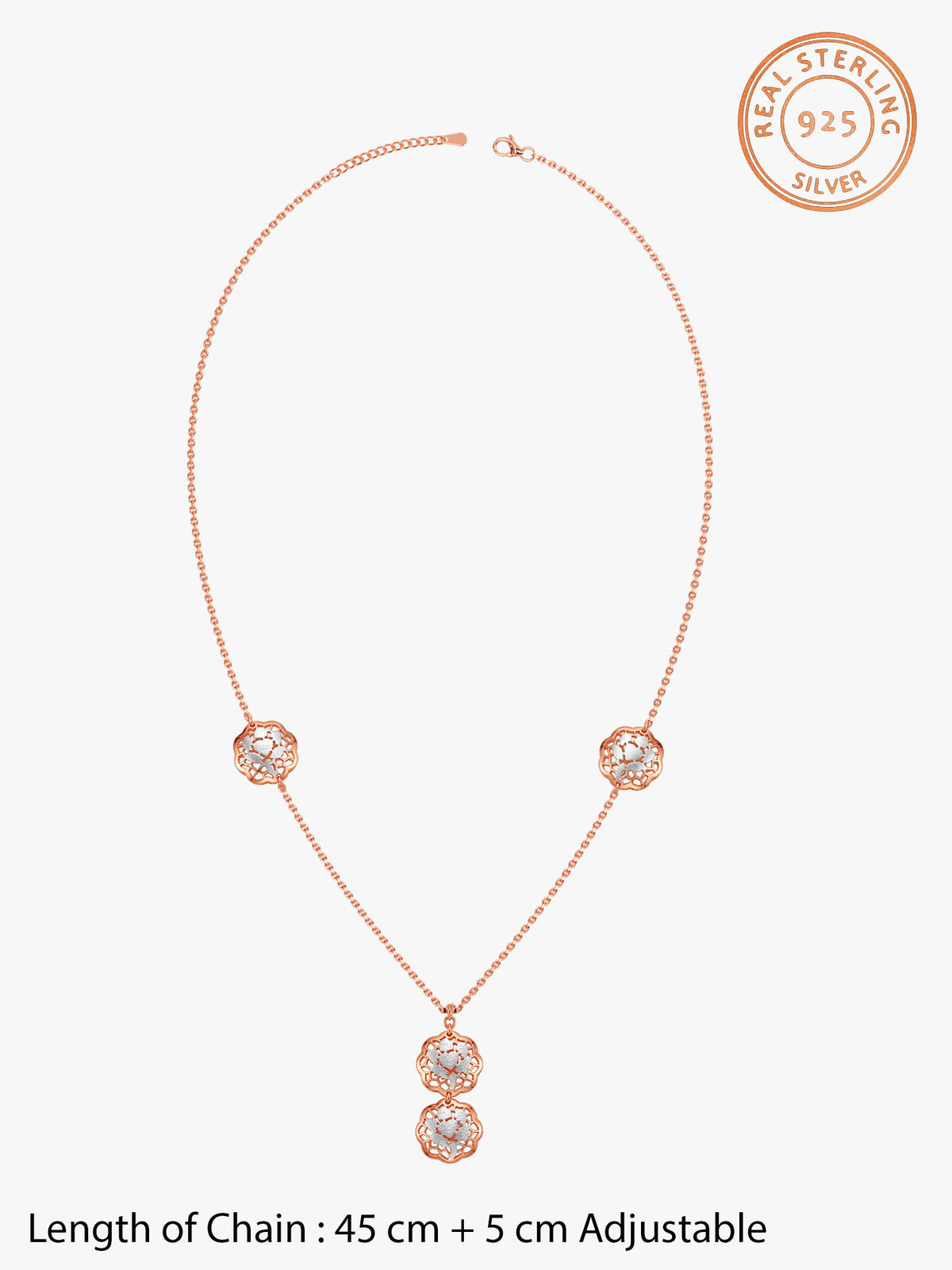 Dual Tone Aeterna Silver Necklace