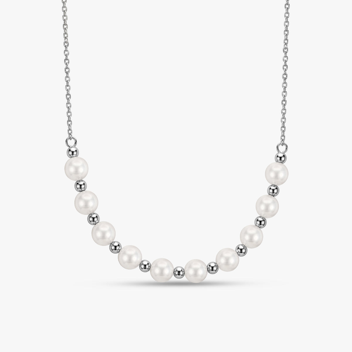 Silver Katheryn Pearl Necklace