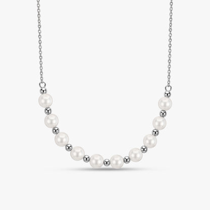 Silver Katheryn Pearl Necklace