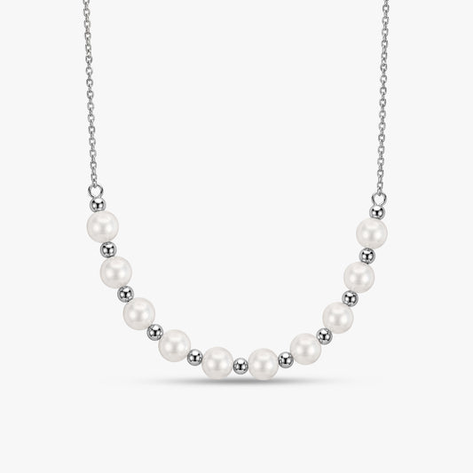 Silver Katheryn Pearl Necklace