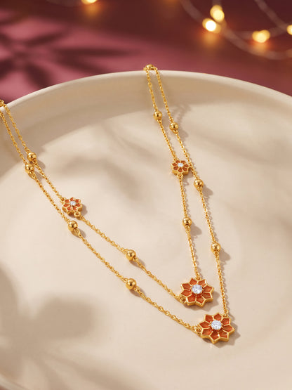 Golden Rangoli Noor Necklace