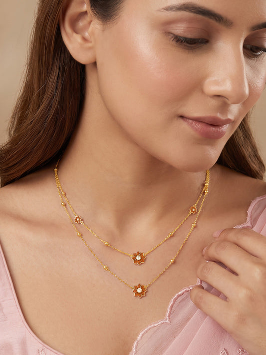 Golden Rangoli Noor Necklace