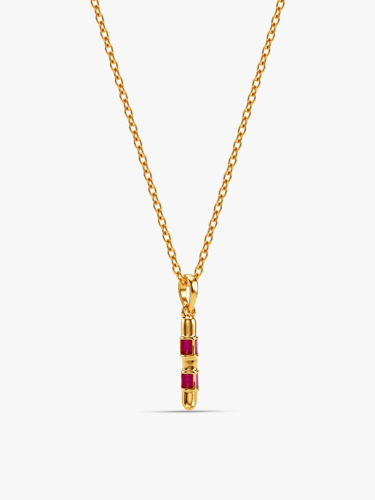 Golden Dhamaka Pendant With Link Chain