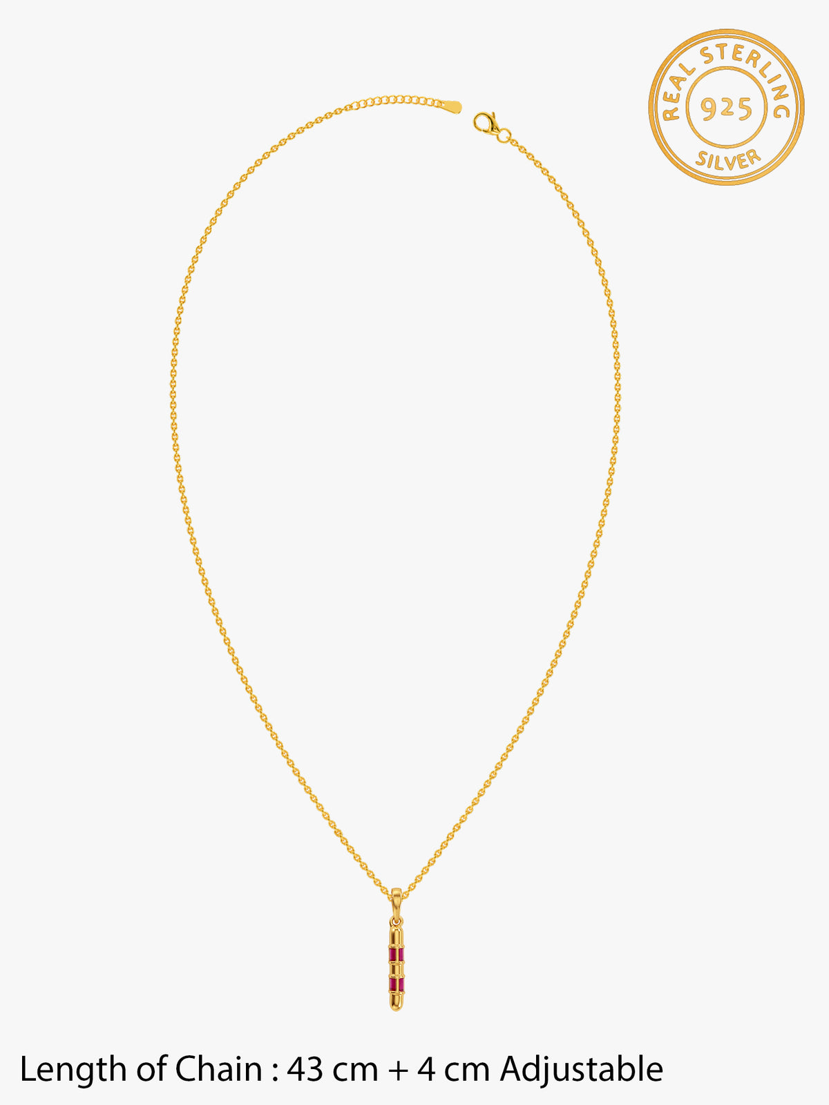 Golden Dhamaka Pendant With Link Chain