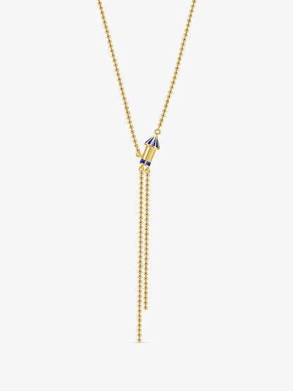 Golden Rocket Dhamaka Lariat Necklace