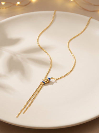 Golden Rocket Dhamaka Lariat Necklace