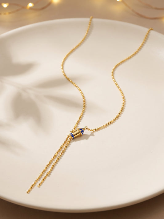 Golden Rocket Dhamaka Lariat Necklace