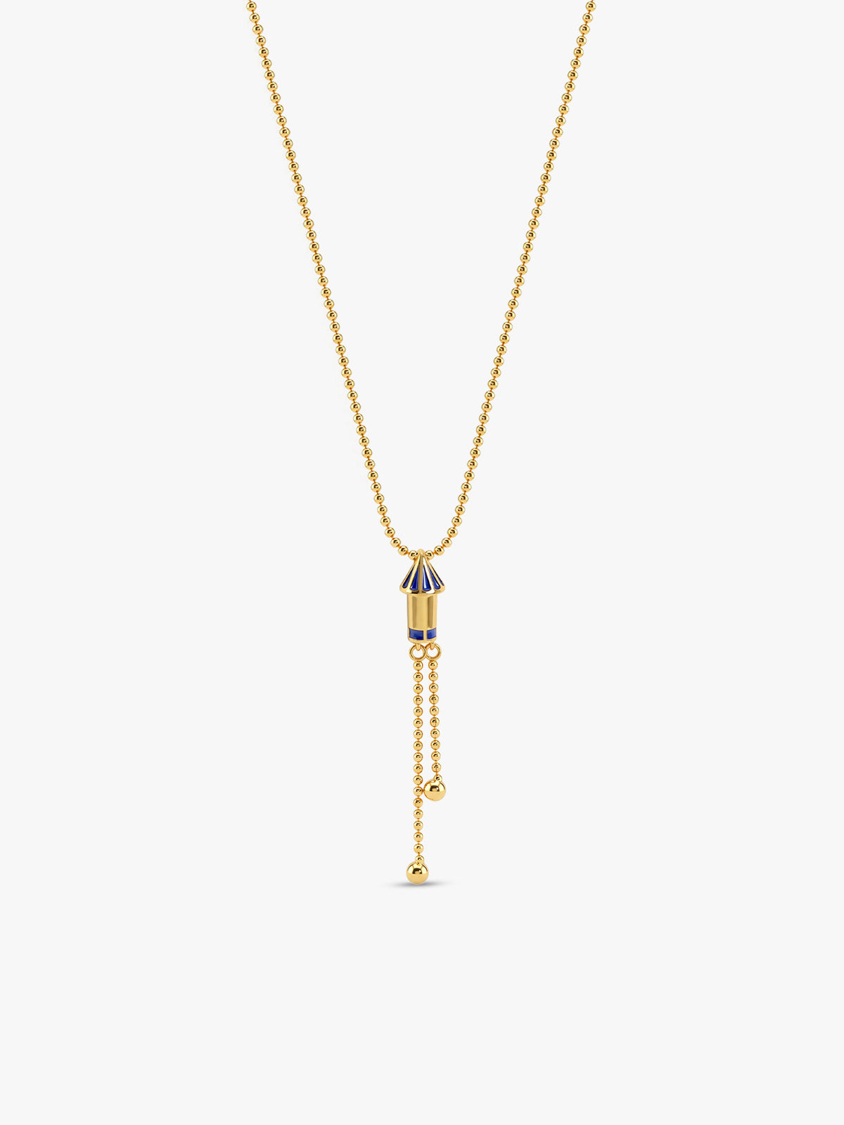 Golden Rocket Lariat Necklace