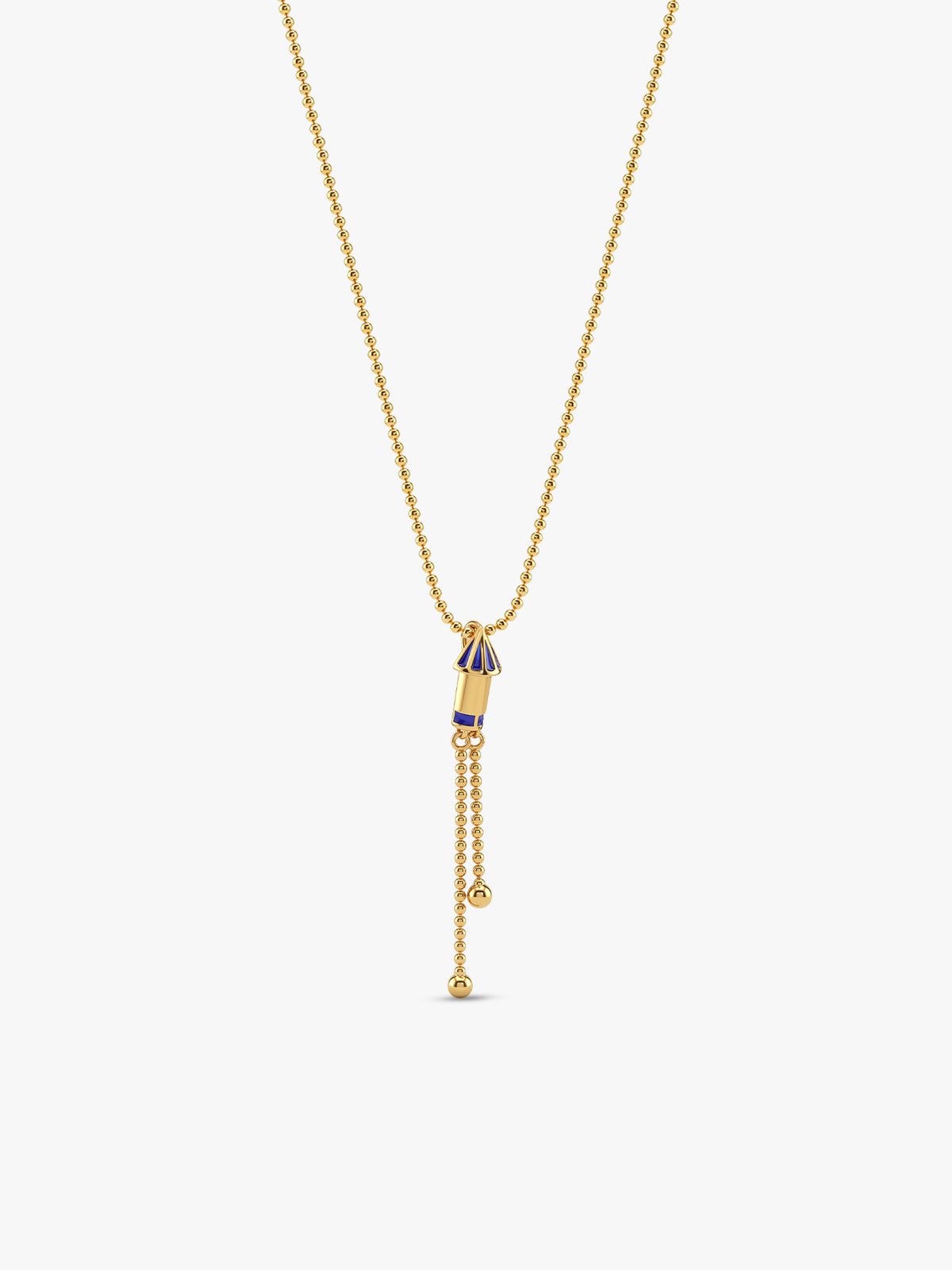 Golden Rocket Lariat Necklace
