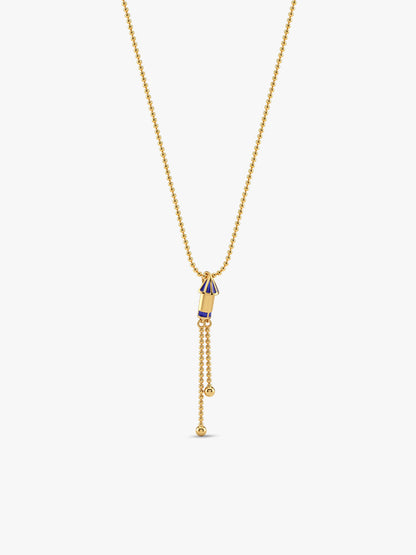 Golden Rocket Lariat Necklace