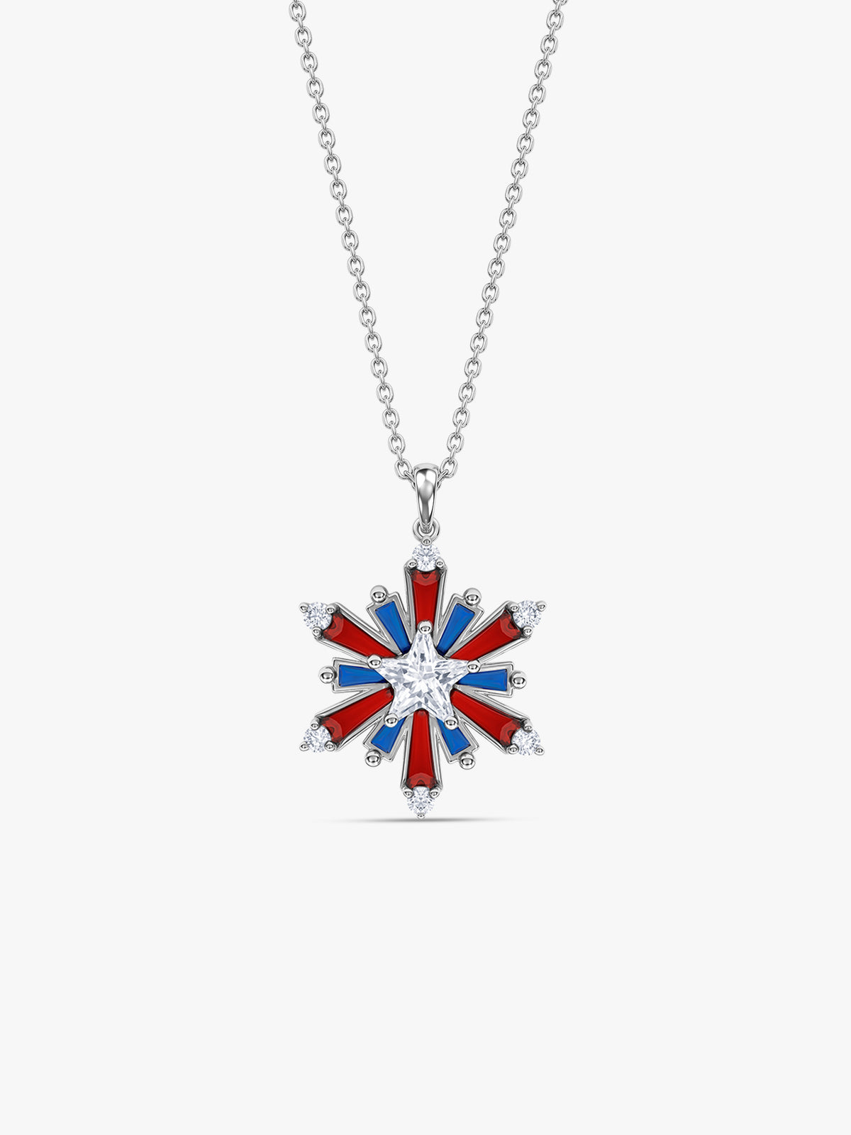 Silver Atishbazi Pendant With Link Chain