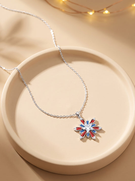 Silver Atishbazi Pendant With Link Chain