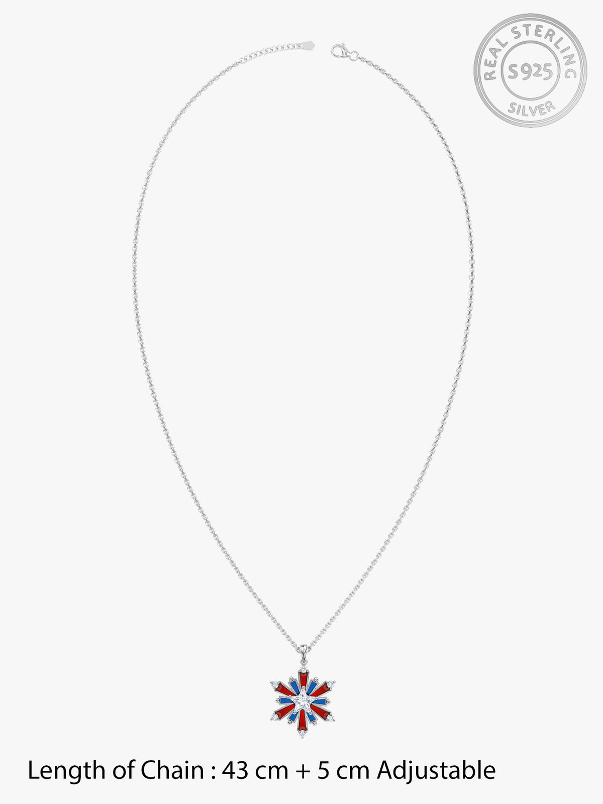 Silver Atishbazi Pendant With Link Chain