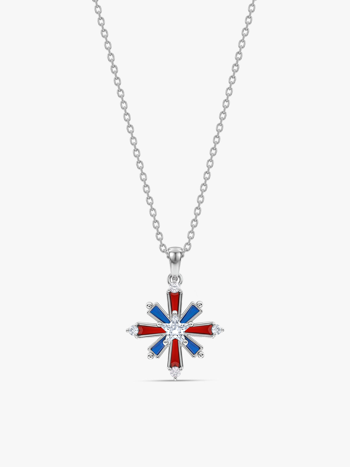 Silver Chota Atishbazi Pendant With Link Chain
