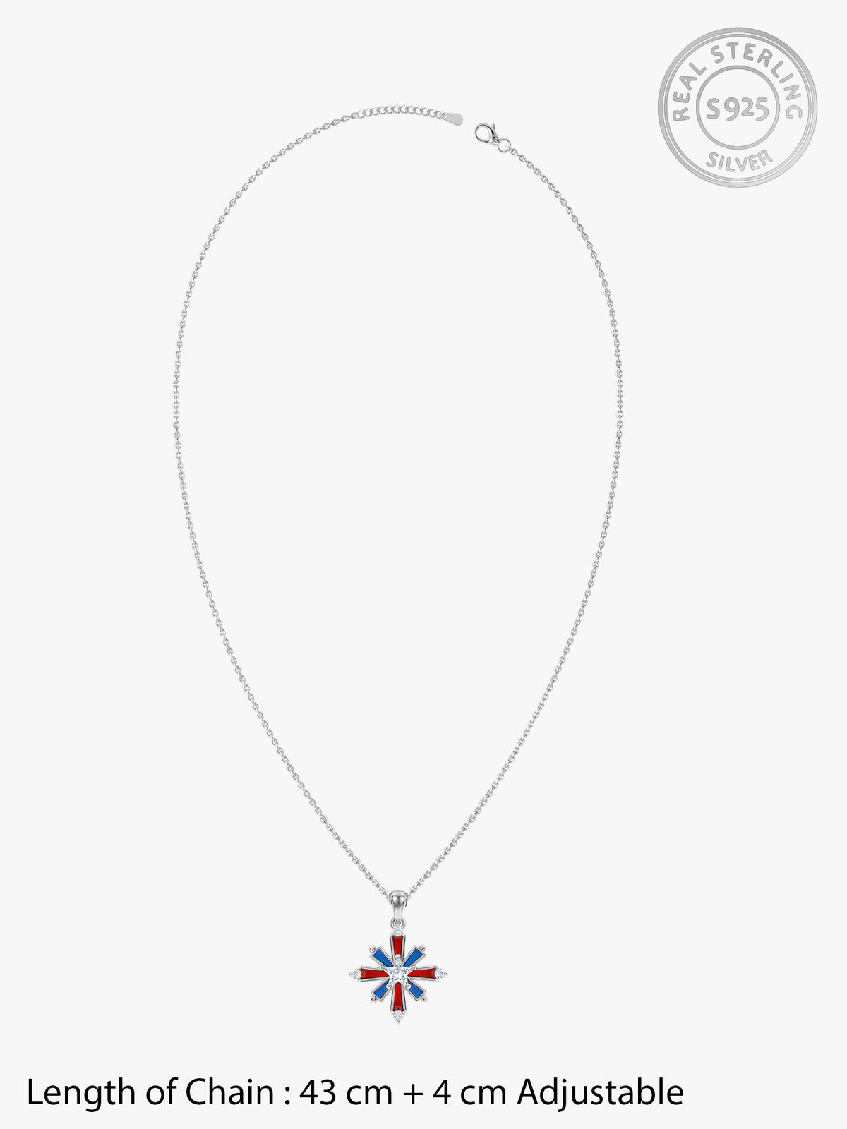 Silver Chota Atishbazi Pendant With Link Chain