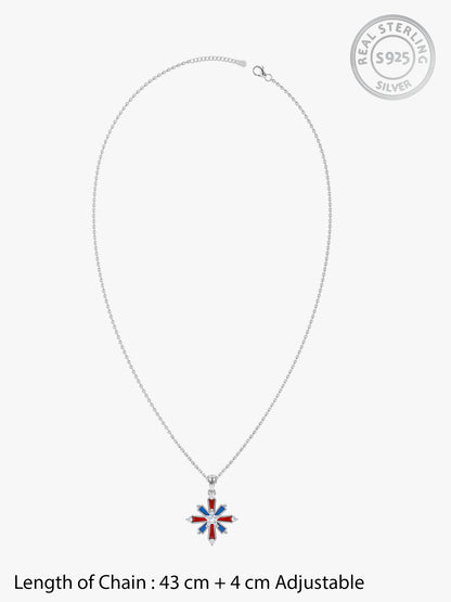 Silver Chota Atishbazi Pendant With Link Chain