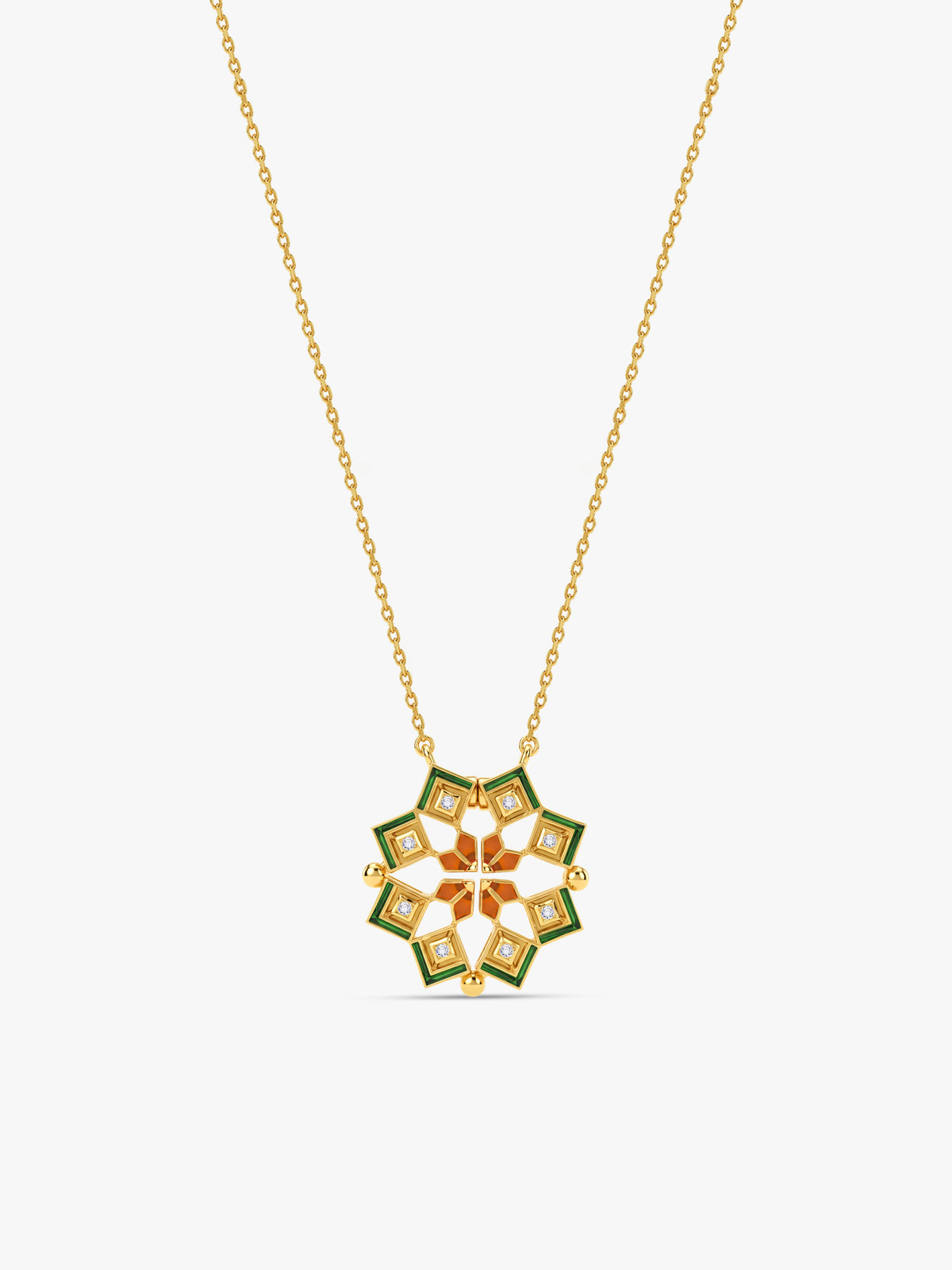 Golden Rangoli Bloom Convertible Necklace