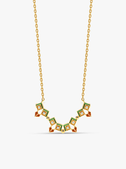 Golden Rangoli Bloom Convertible Necklace