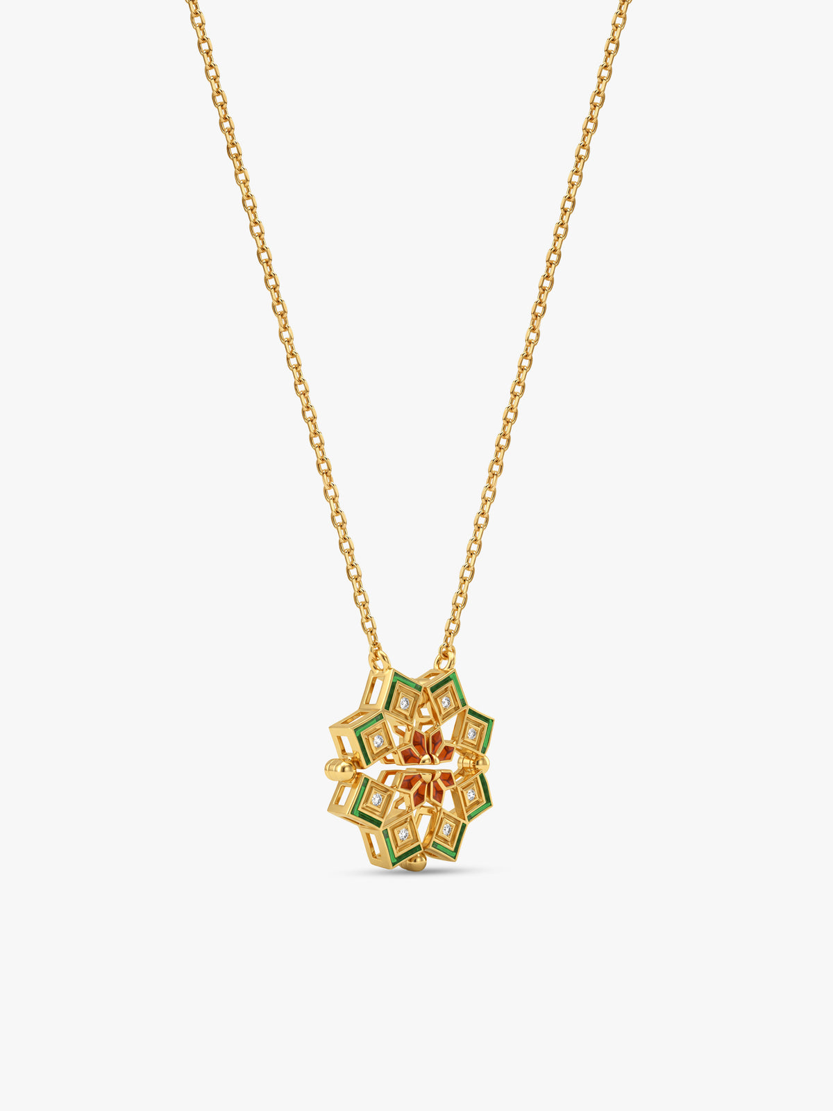 Golden Rangoli Bloom Convertible Necklace