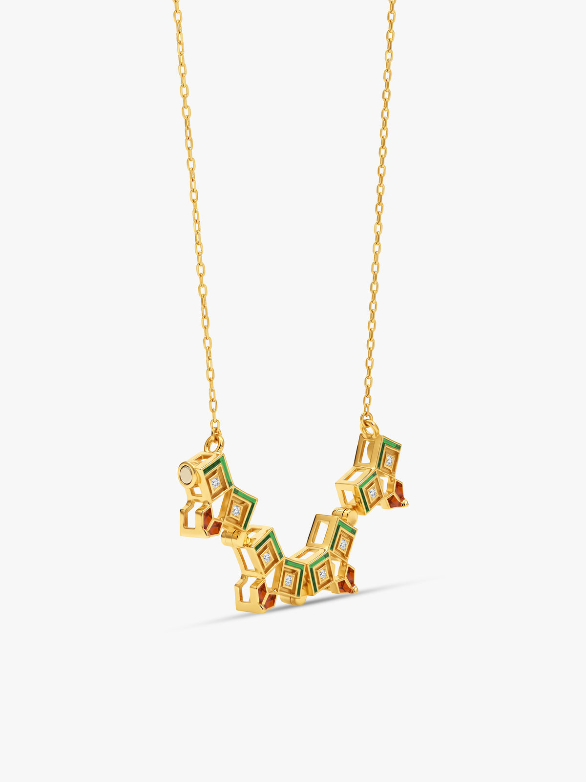 Golden Rangoli Bloom Convertible Necklace