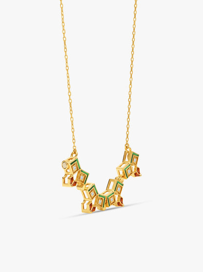 Golden Rangoli Bloom Convertible Necklace