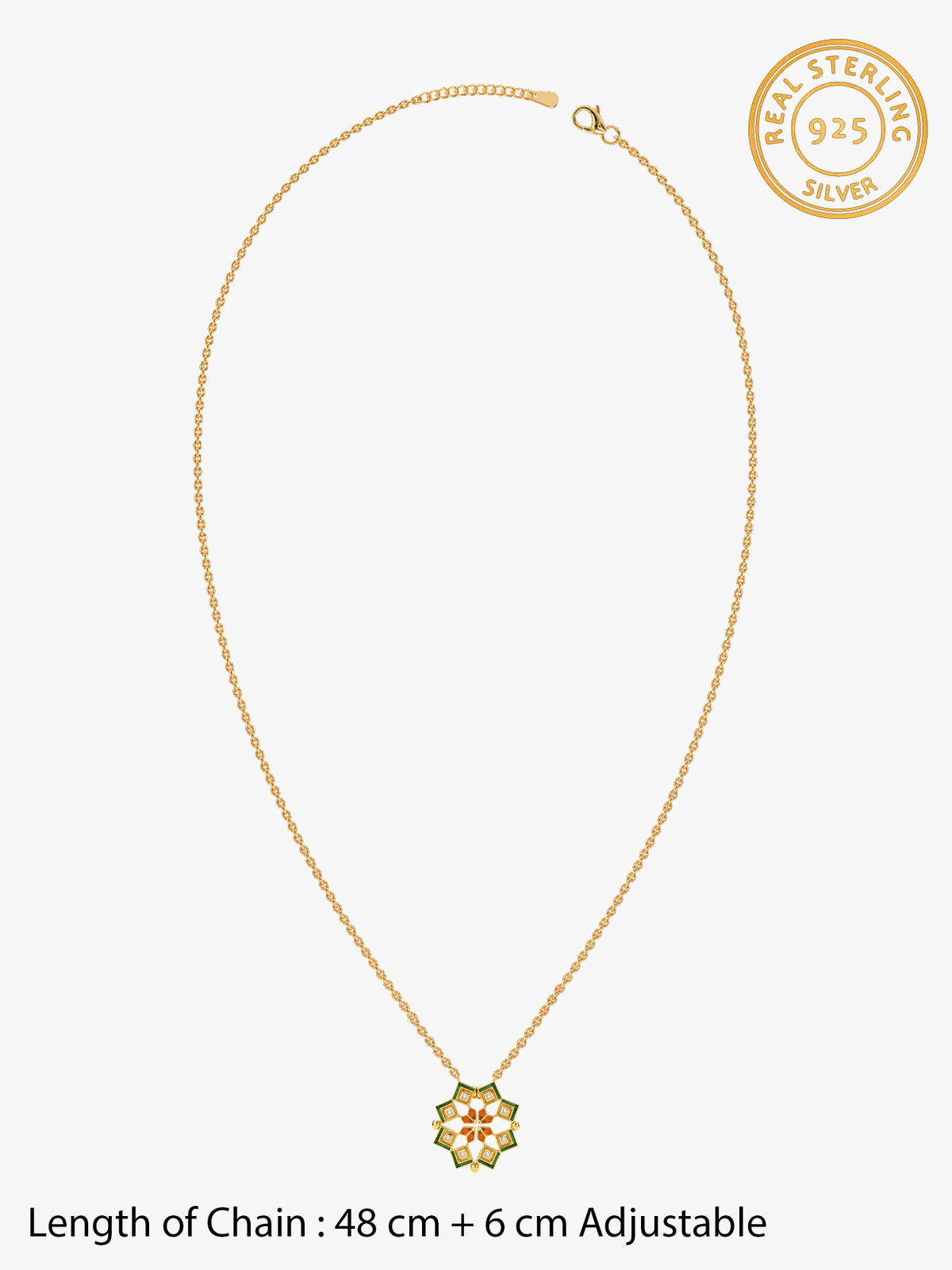 Golden Rangoli Bloom Convertible Necklace