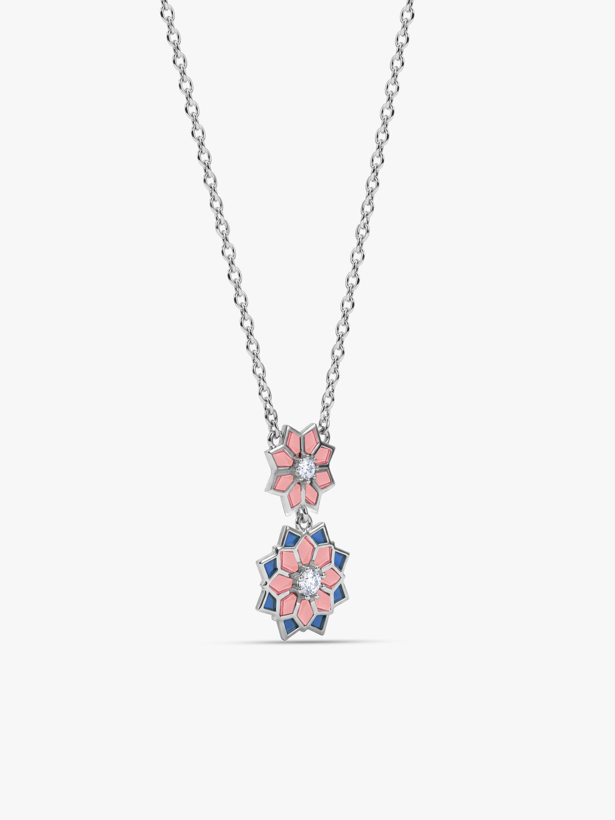 Silver Rangoli Glow Necklace
