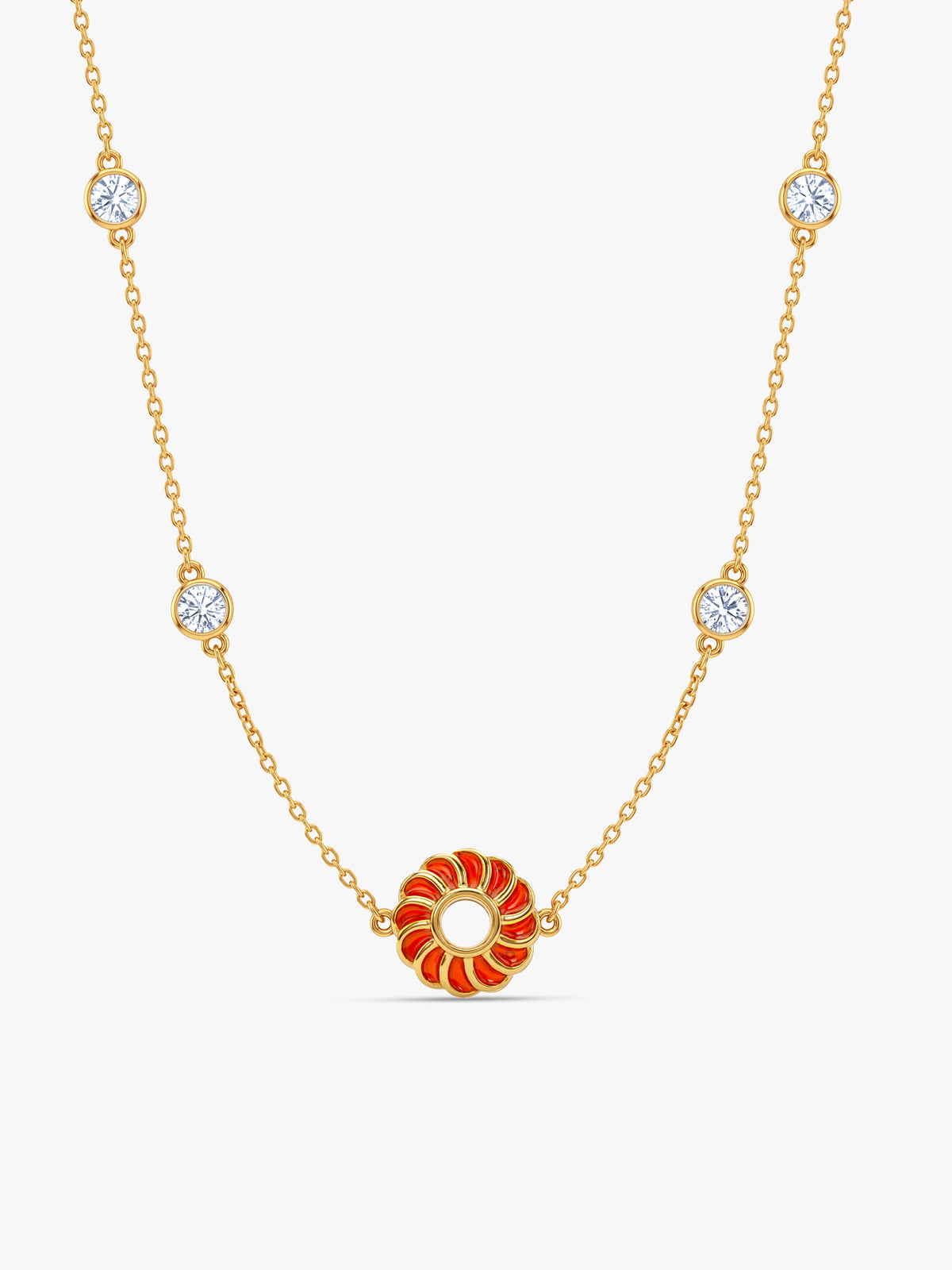 Golden Kesari Jalebi Necklace