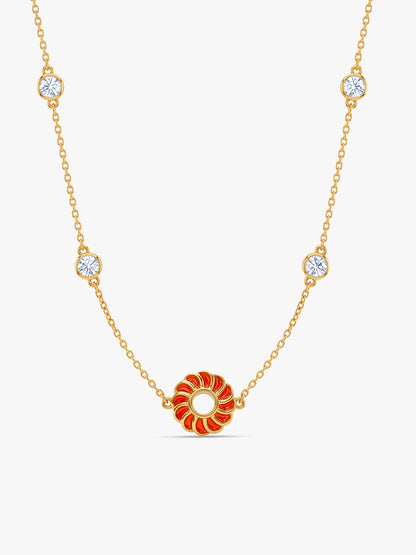 Golden Kesari Jalebi Necklace