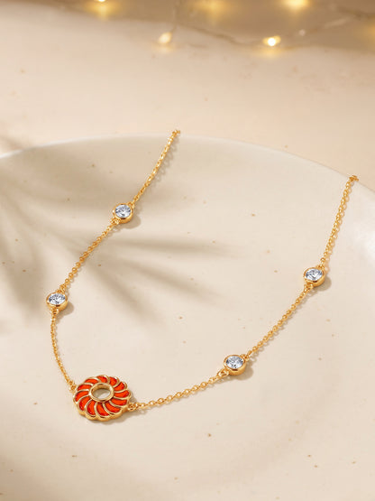 Golden Kesari Jalebi Necklace