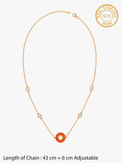 Golden Kesari Jalebi Necklace