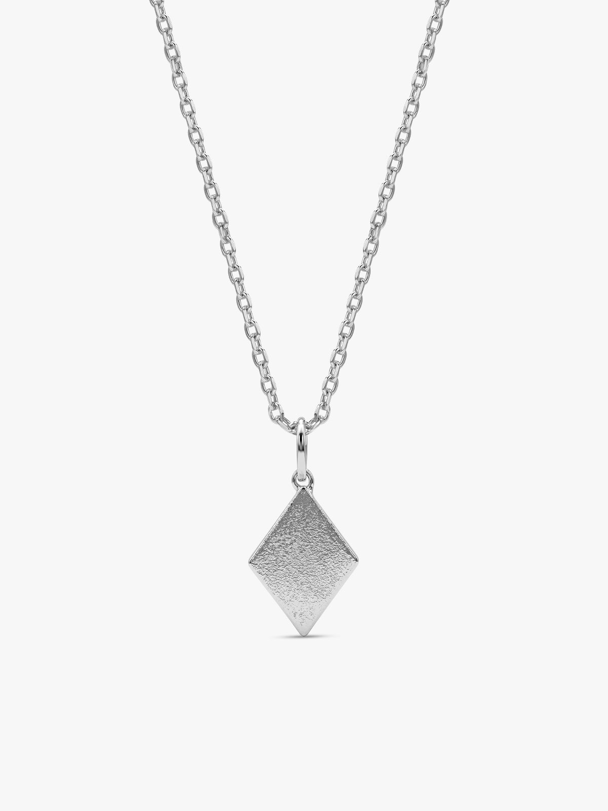 Silver Sweet Kaju Katli Pendant With Link Chain
