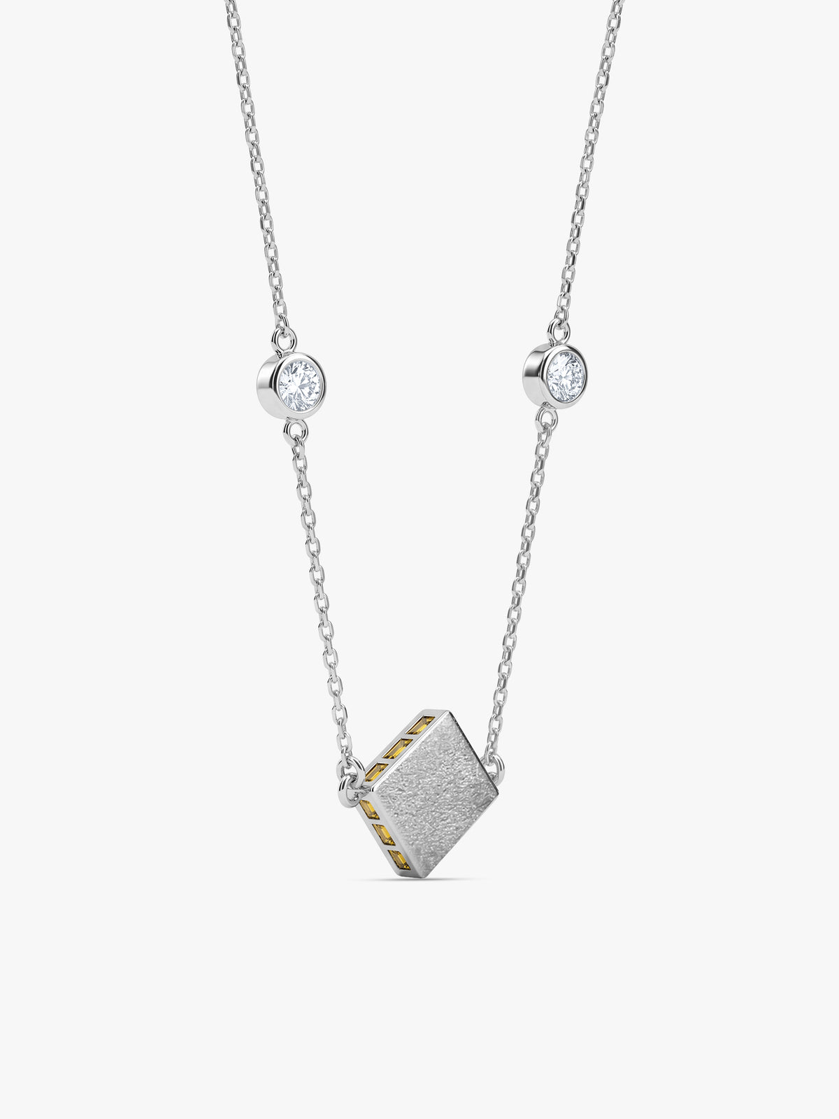 Silver Sweet Kaju Katli Necklace