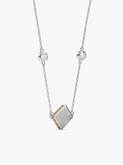 Silver Sweet Kaju Katli Necklace