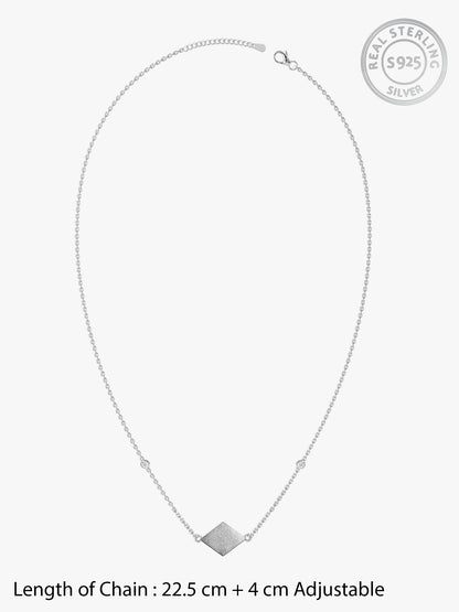 Silver Sweet Kaju Katli Necklace