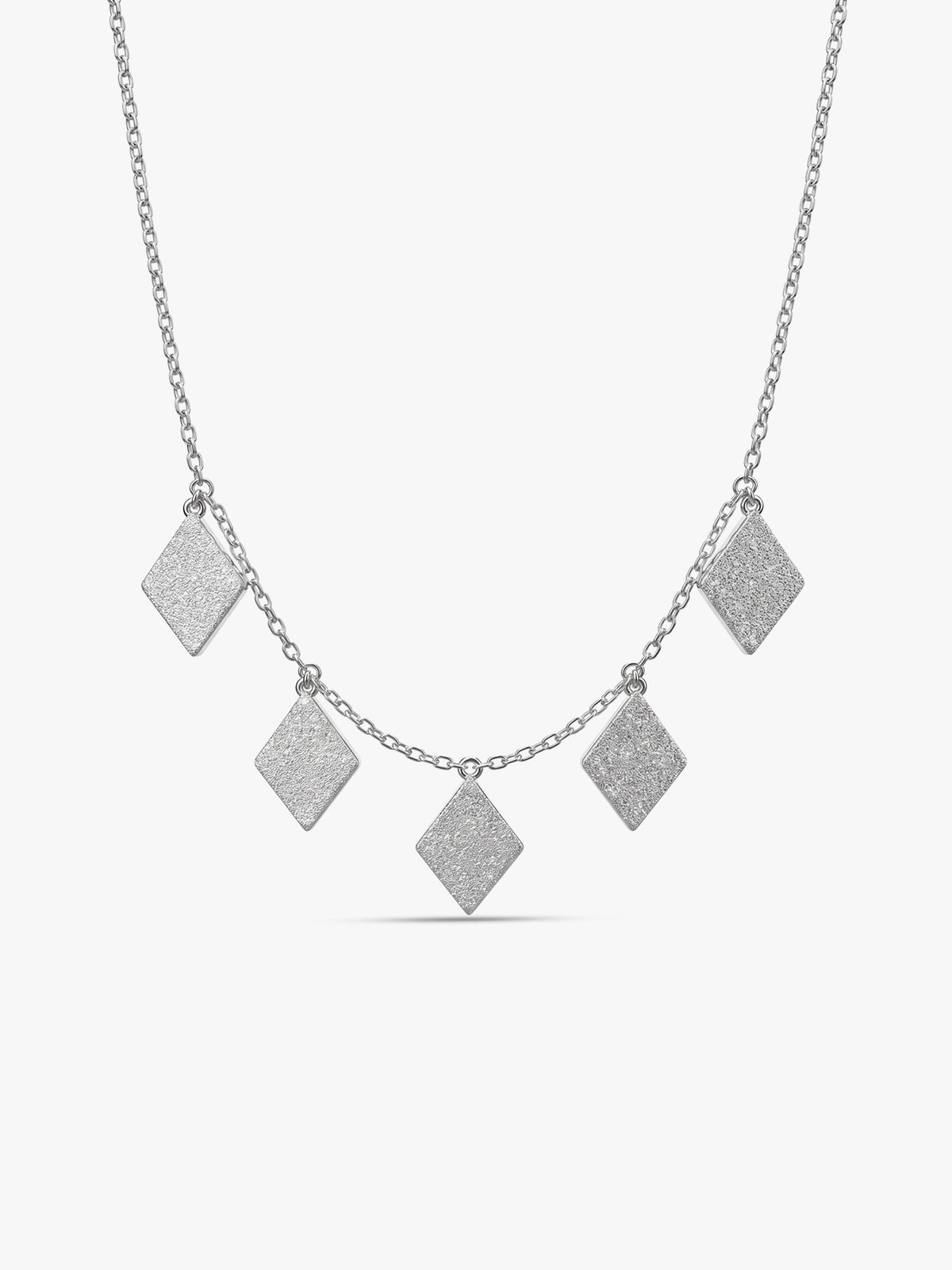 Silver Kaju Katli Necklace