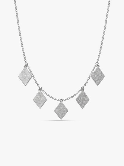 Silver Kaju Katli Necklace