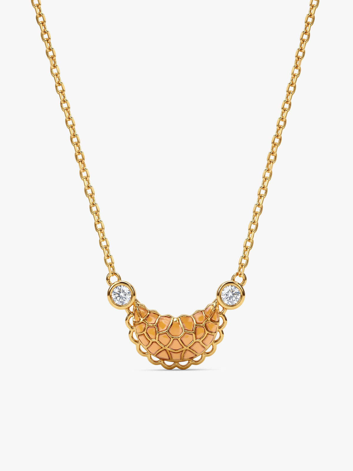 Golden Gujiya Necklace
