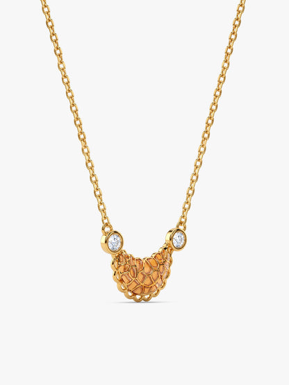 Golden Gujiya Necklace