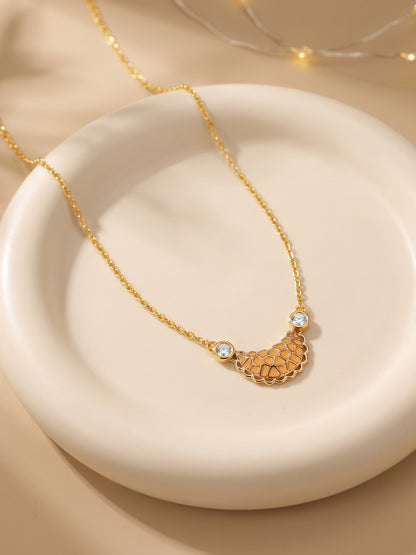 Golden Gujiya Necklace