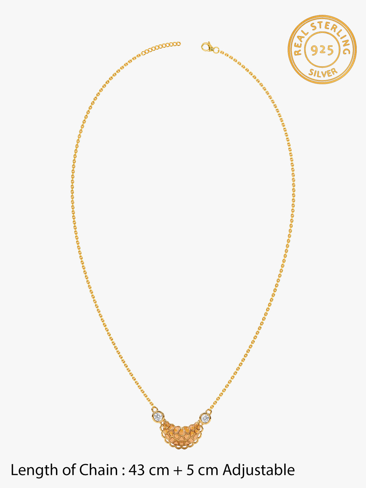 Golden Gujiya Necklace