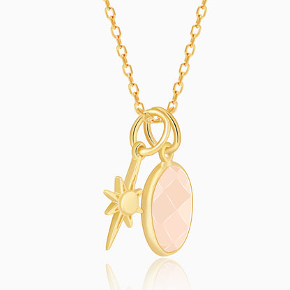 Golden Quartz Star Charm Pendant