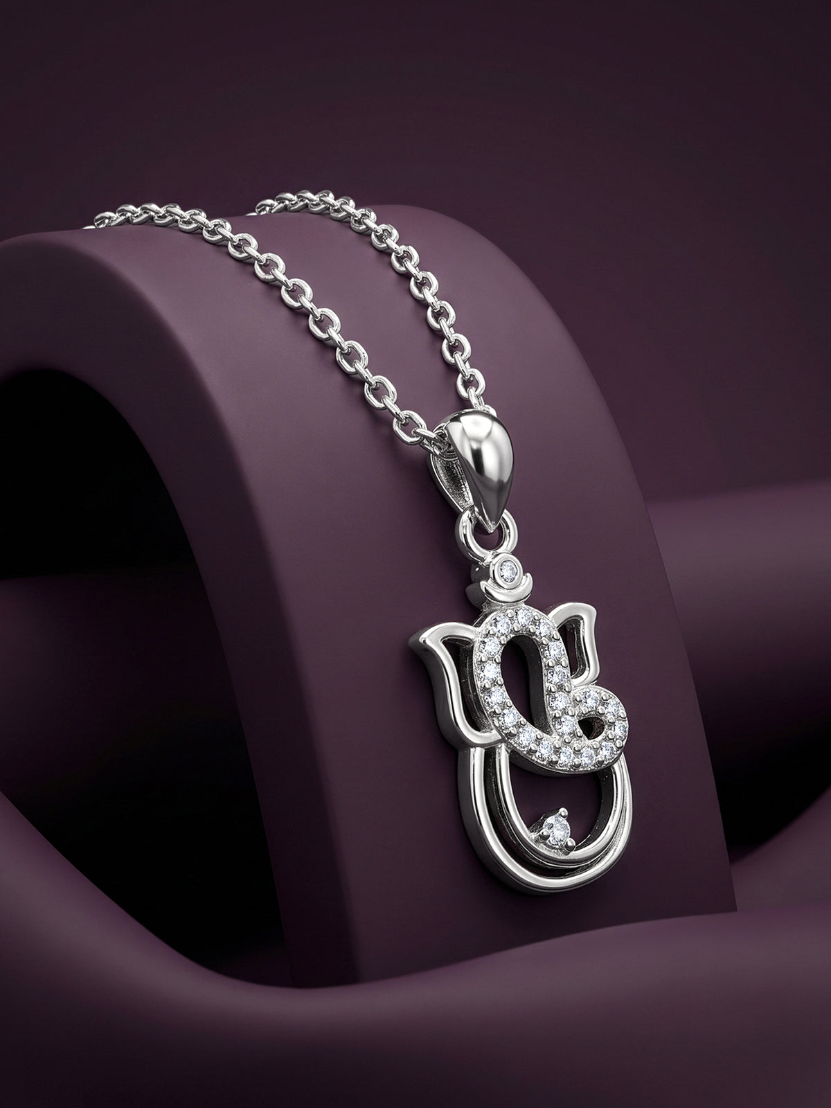Silver Siddhi Pendant With Chain