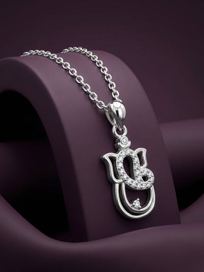 Silver Siddhi Pendant With Chain